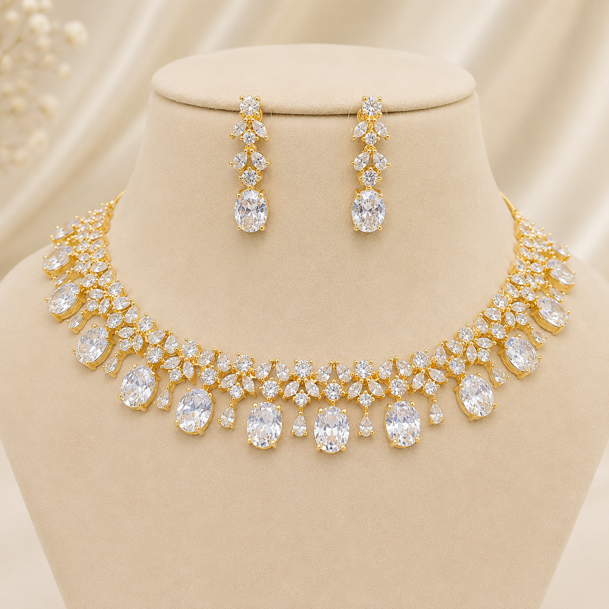 Miraya Starcut Golden Necklace