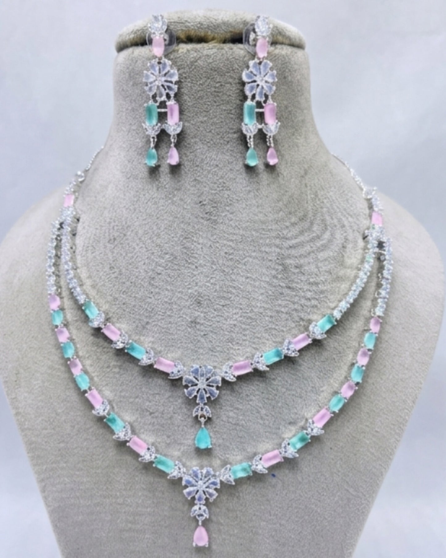 Celeste Double Layered Necklace Set