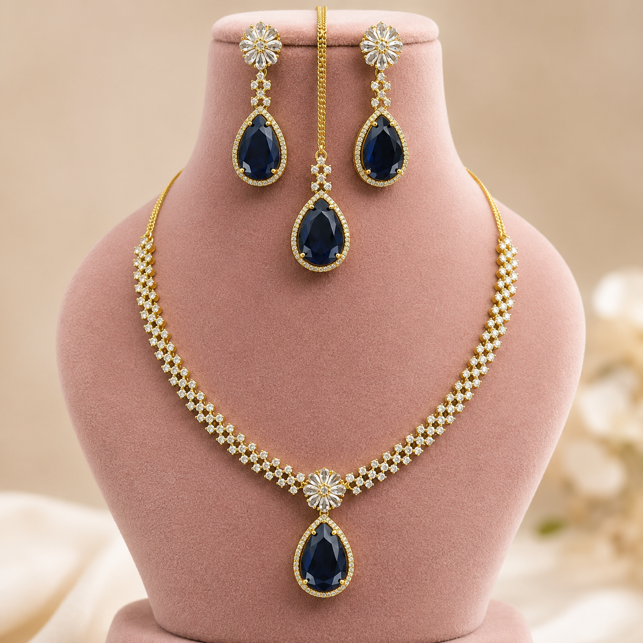 Ishika Victorian-Mehendi Necklace