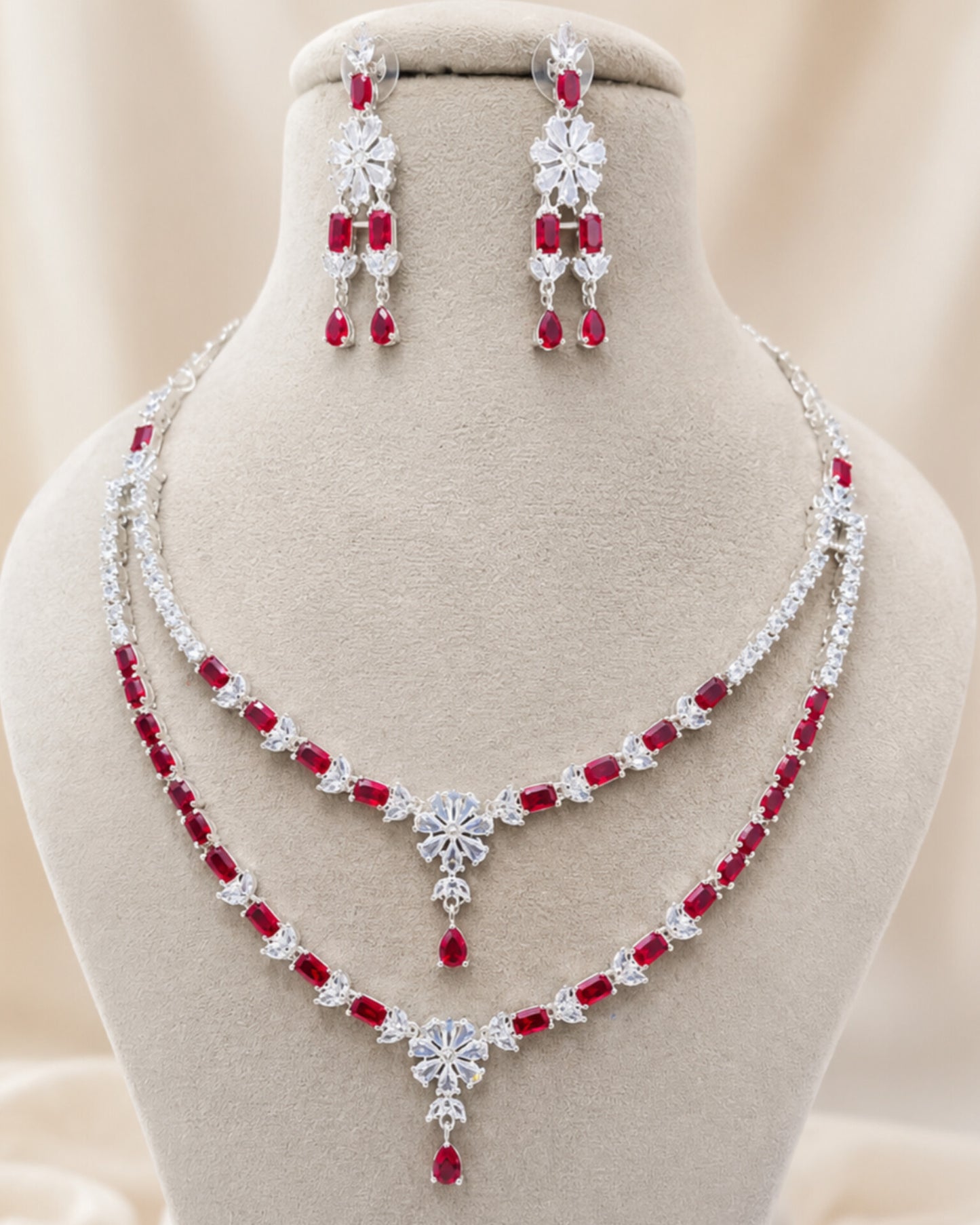 Celeste Double Layered Necklace Set