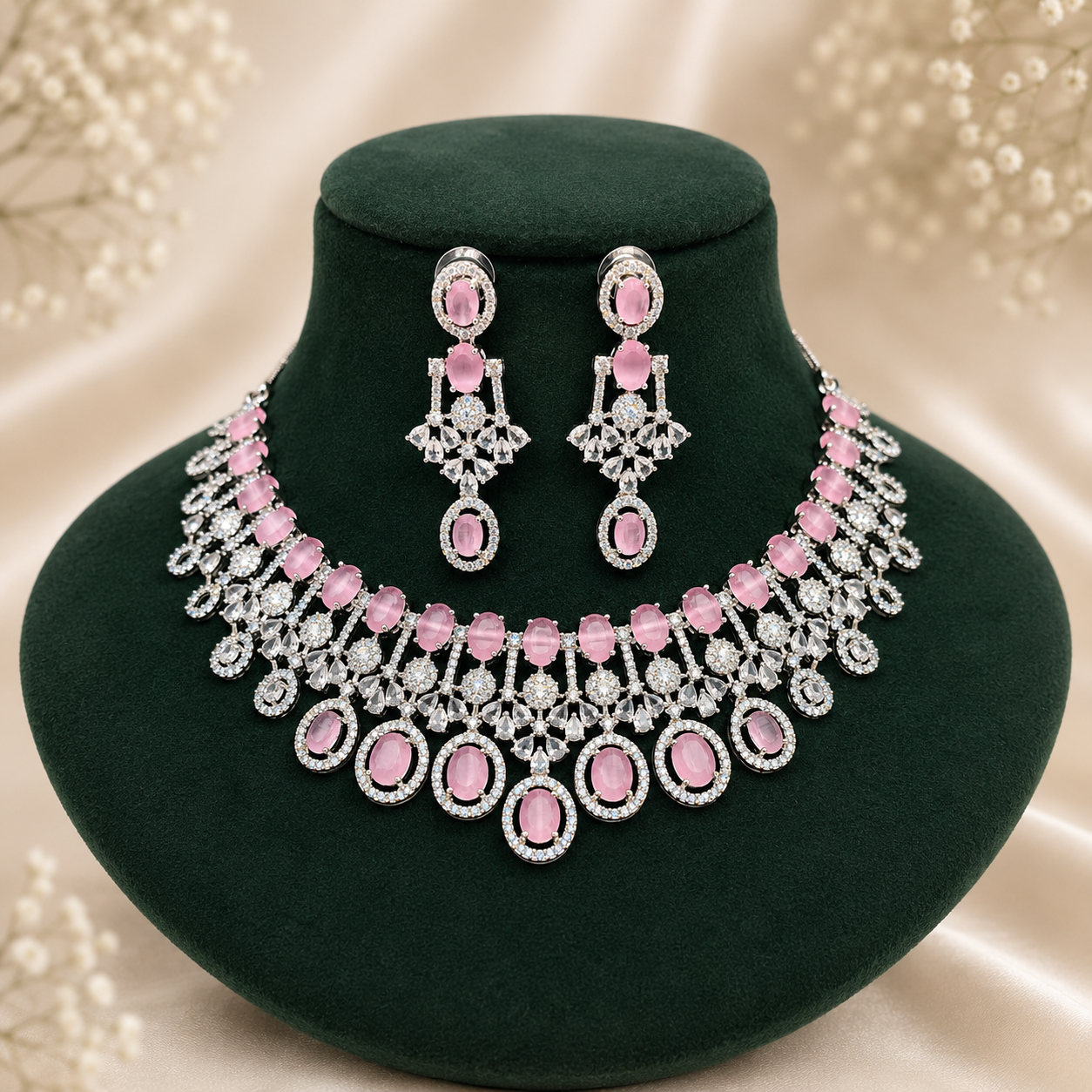 Kiyana Silver Bridal Necklace