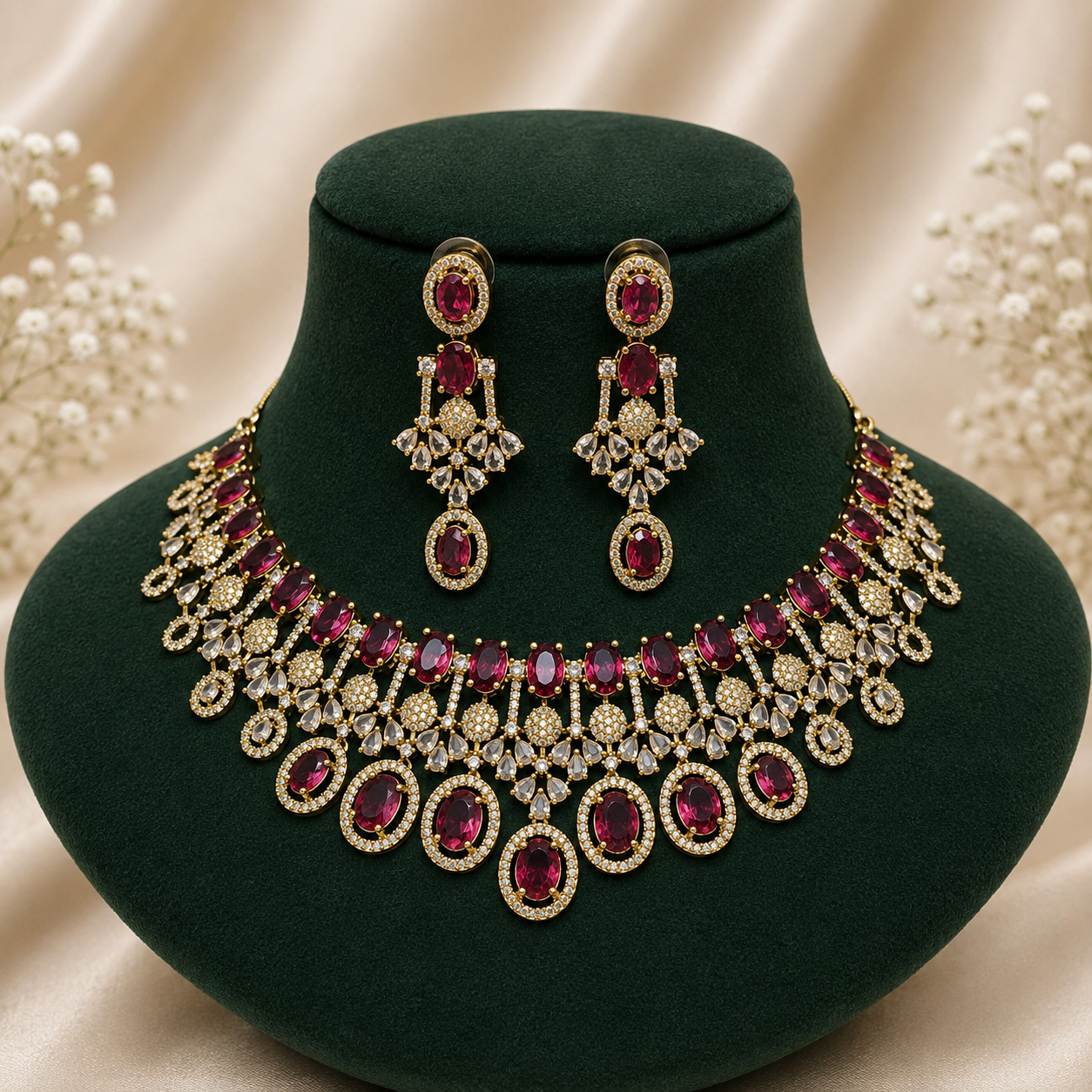 Kiyana Silver Bridal Necklace