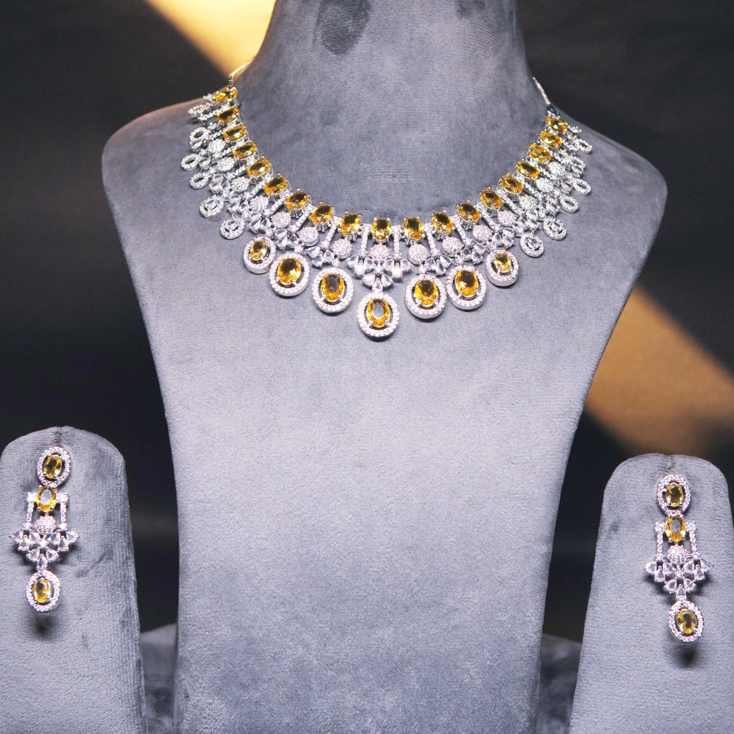 Kiyana Silver Bridal Necklace