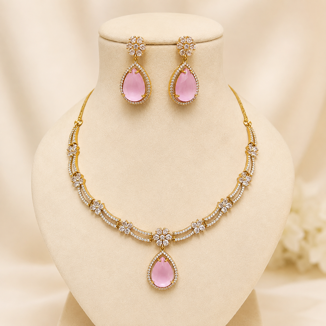 Mahira Victorian Mehendi Drop Necklace