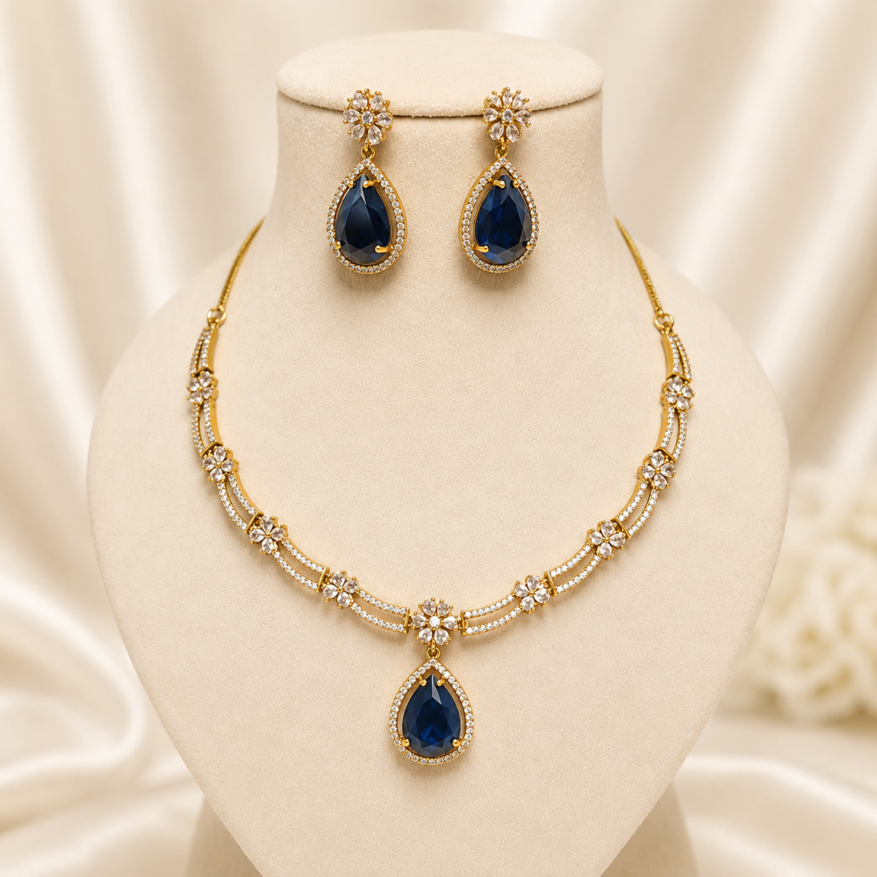 Mahira Victorian Mehendi Drop Necklace