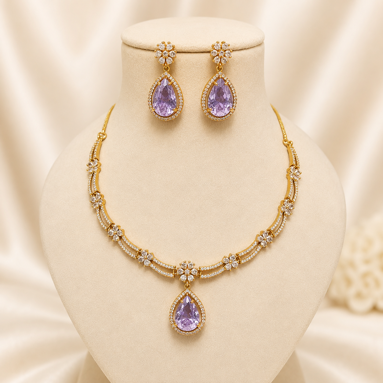 Mahira Victorian Mehendi Drop Necklace
