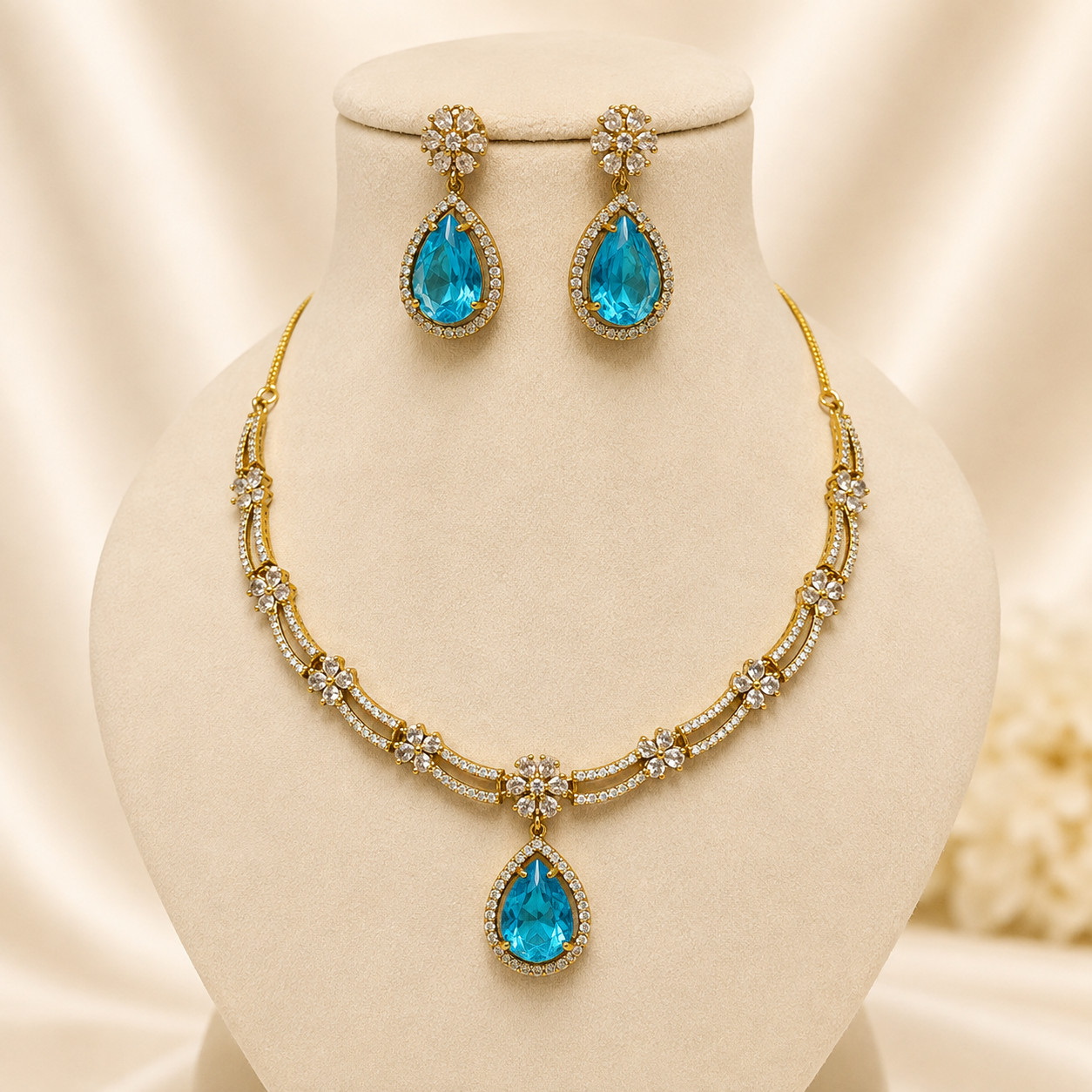 Mahira Victorian Mehendi Drop Necklace