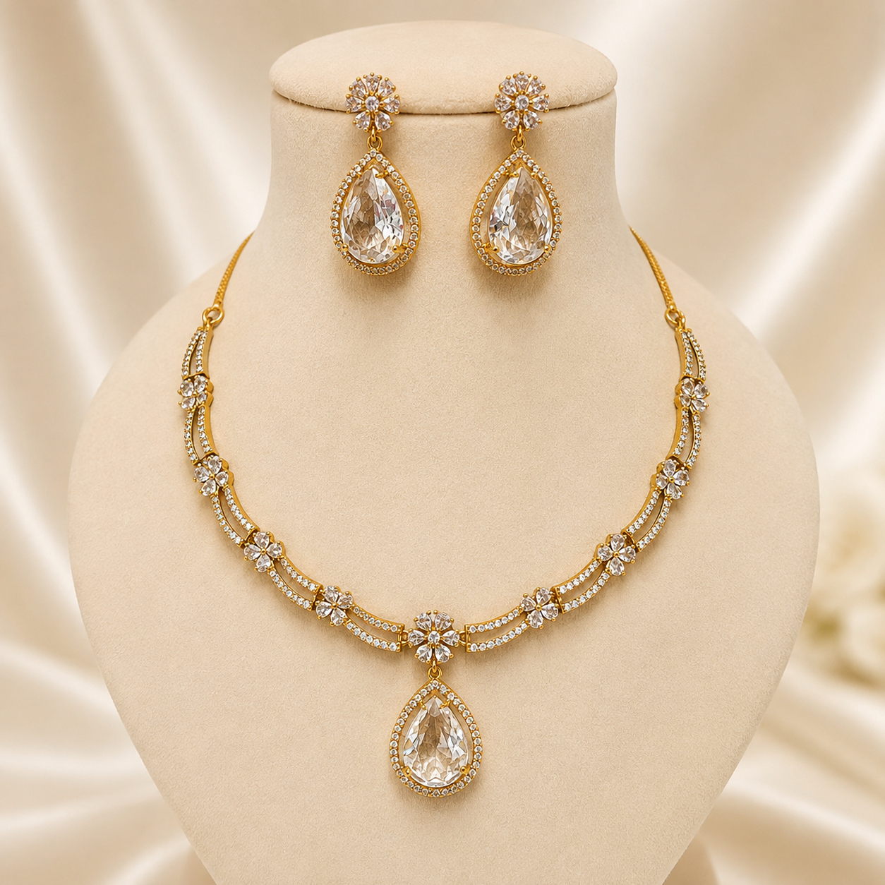 Mahira Victorian Mehendi Drop Necklace
