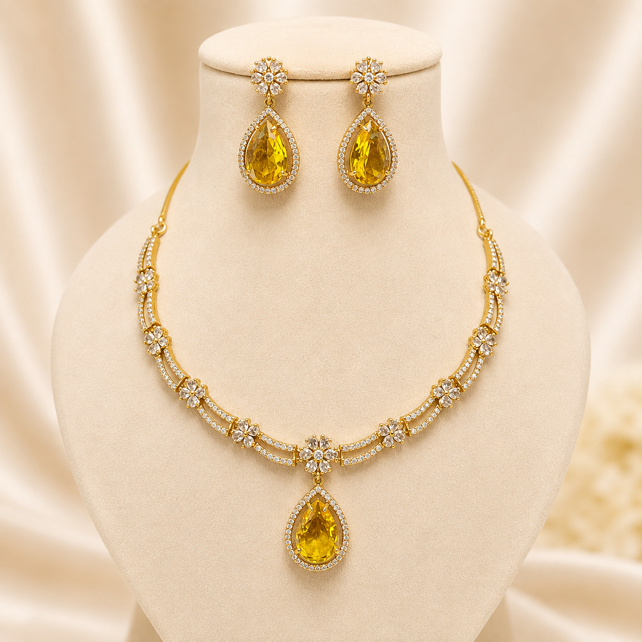 Mahira Victorian Mehendi Drop Necklace