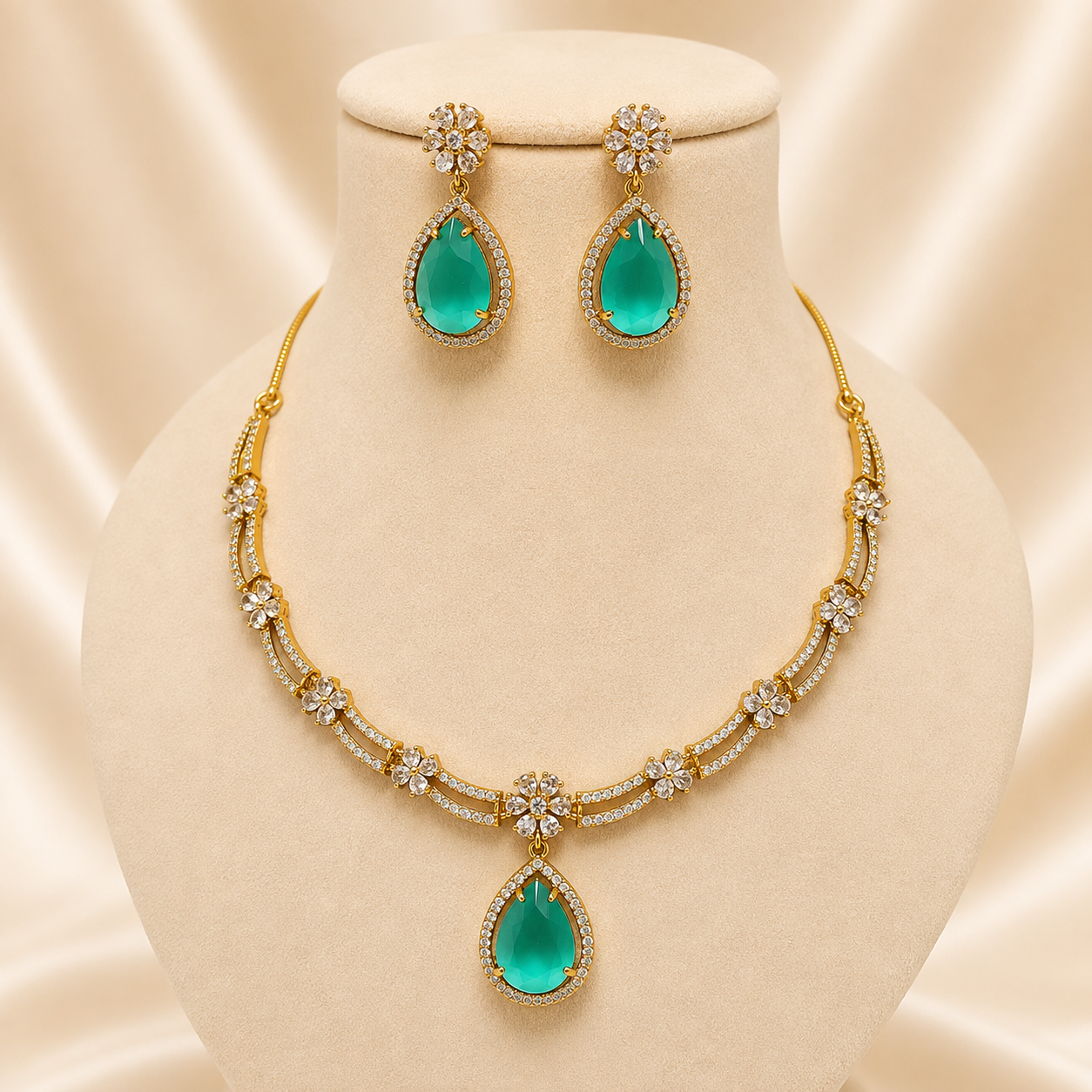 Mahira Victorian Mehendi Drop Necklace