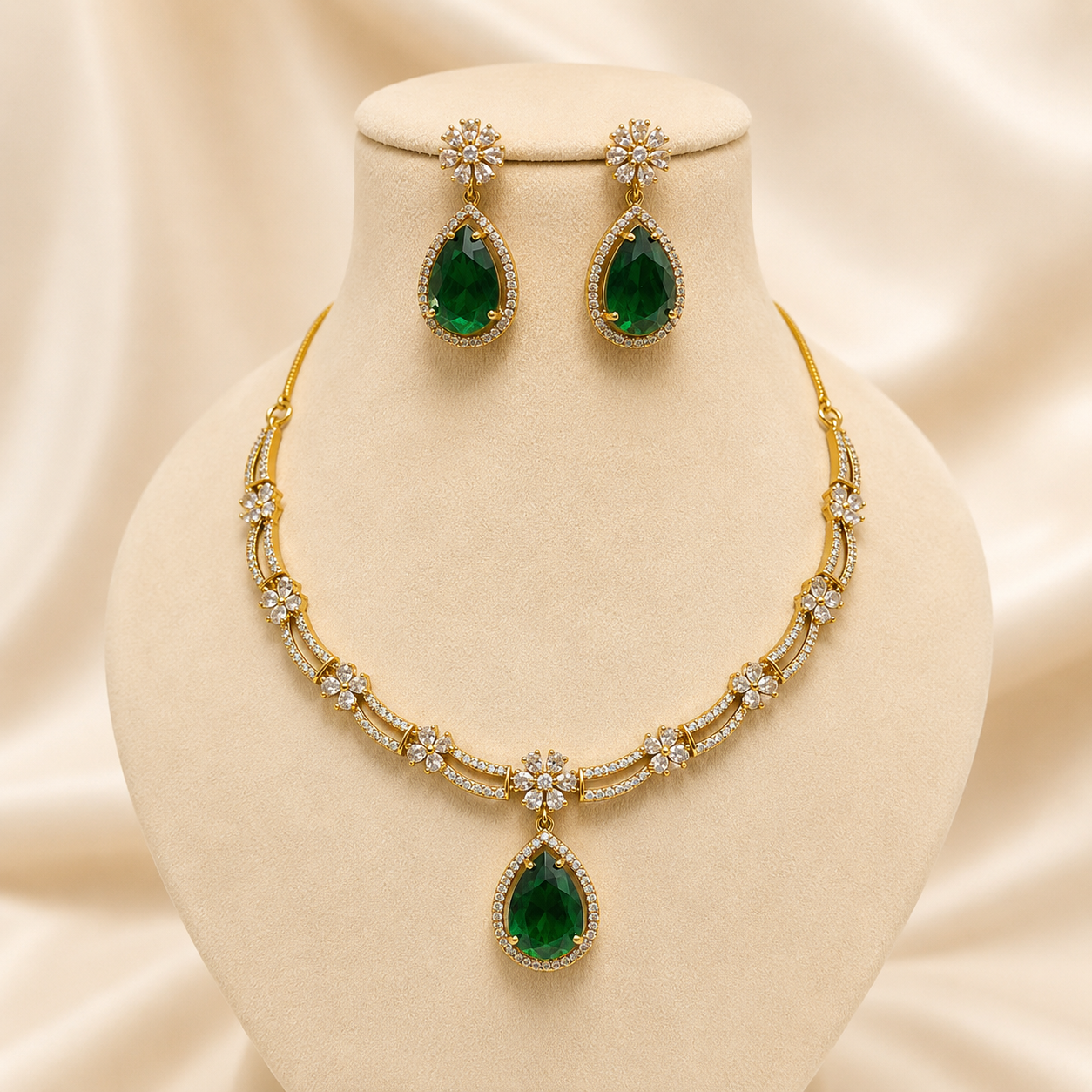 Mahira Victorian Mehendi Drop Necklace