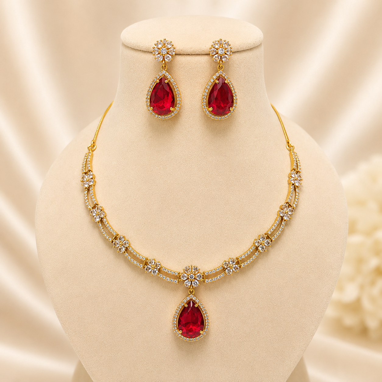 Mahira Victorian Mehendi Drop Necklace