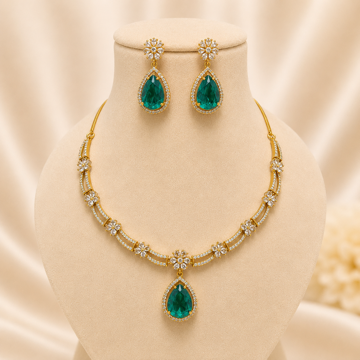 Mahira Victorian Mehendi Drop Necklace