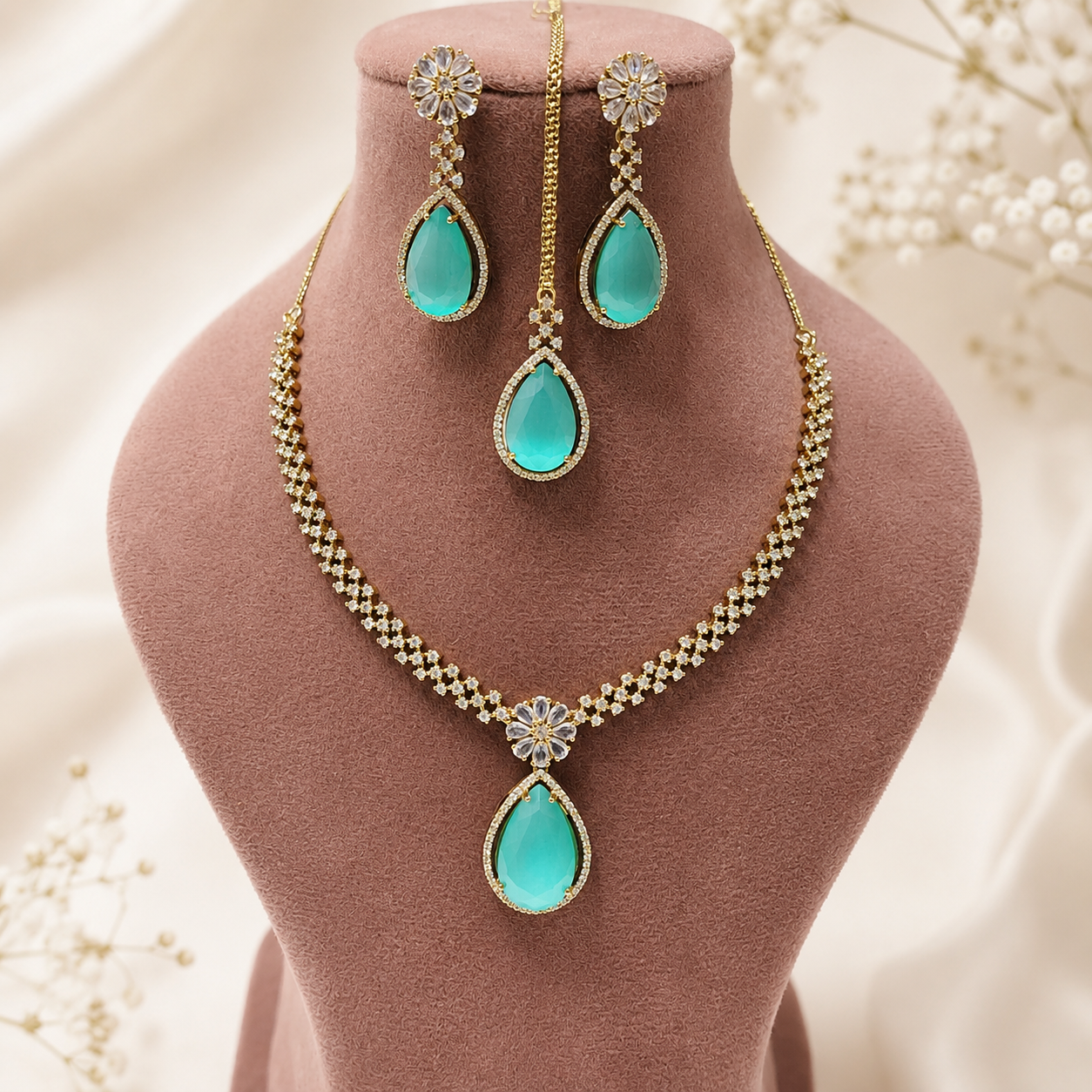 Ishika Victorian-Mehendi Necklace